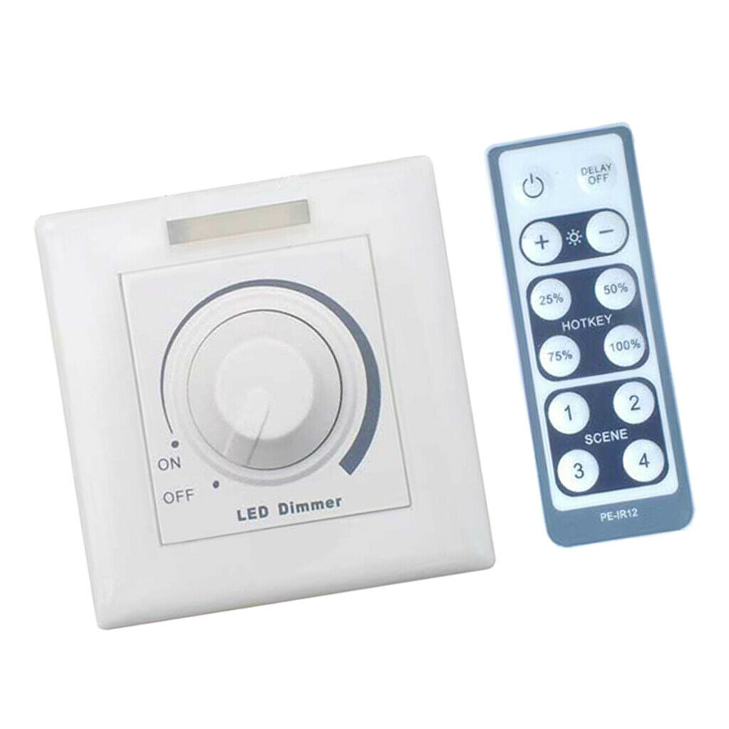 Rotary Button 110-220V 150W LED Dimmer with IR Remoter For Power Supply IP44,