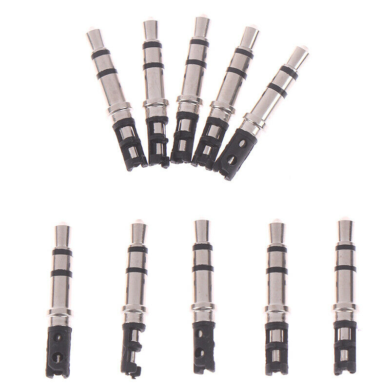 10Pcs 3.5mm 3 Pole Male Soldering Repair Headphone Audio Jack PDEAU