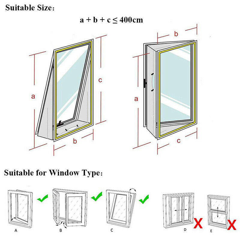 4m Airlock Sealing Portable Mobile Air Conditioner Window Sealing AccessorieBDA