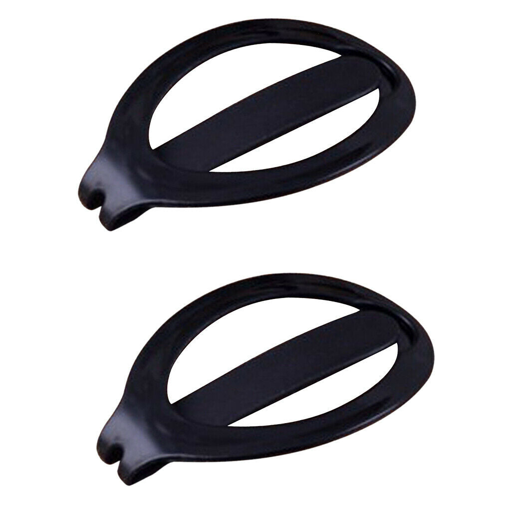 2 Pieces Women Plastic Hair Updo Clip Bun Maker Barrette Styling Tool Black