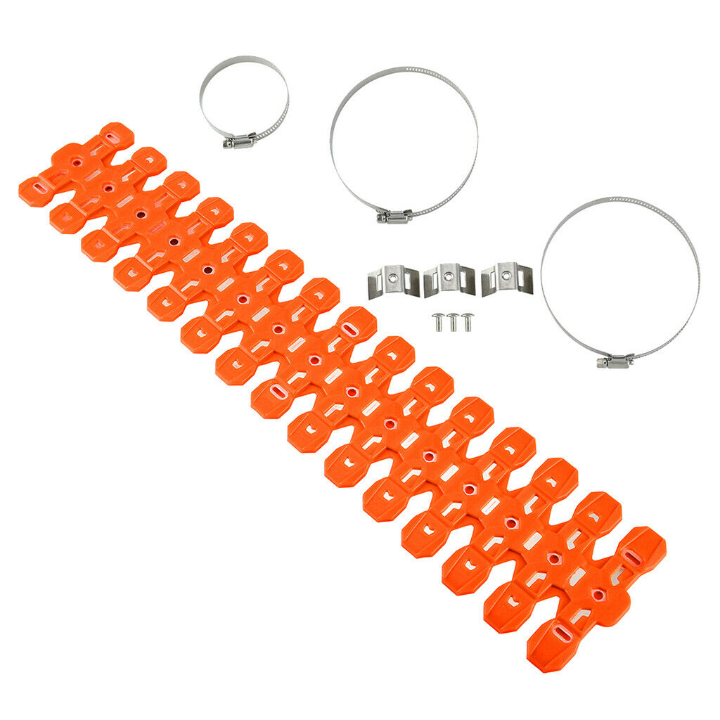 Alloy 2 Stroke Motorcycle Exhaust Pipe Protection Heat Shield Orange