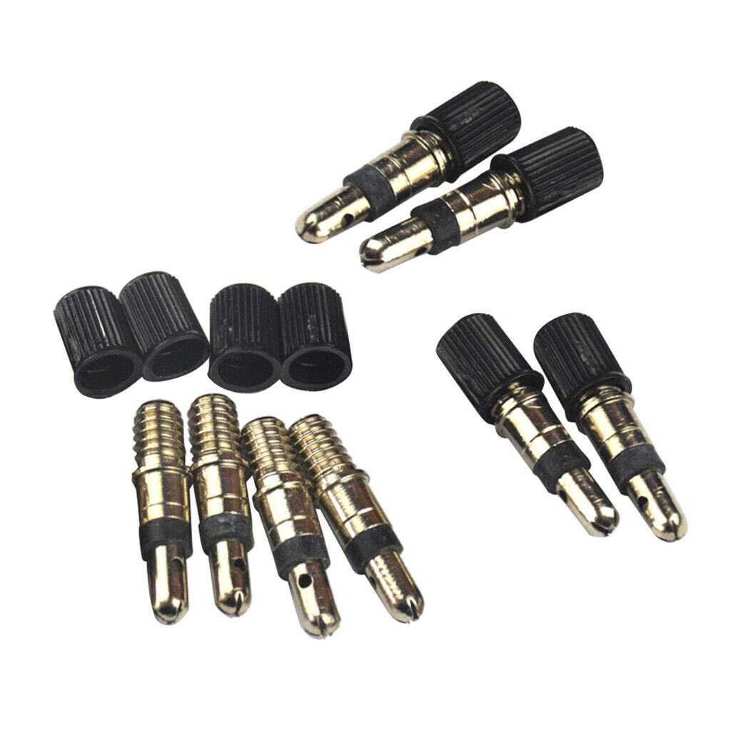 8Pieces Copper 28mm Road Bike Tyre Valve Core Caps Without Tubes Tubeless