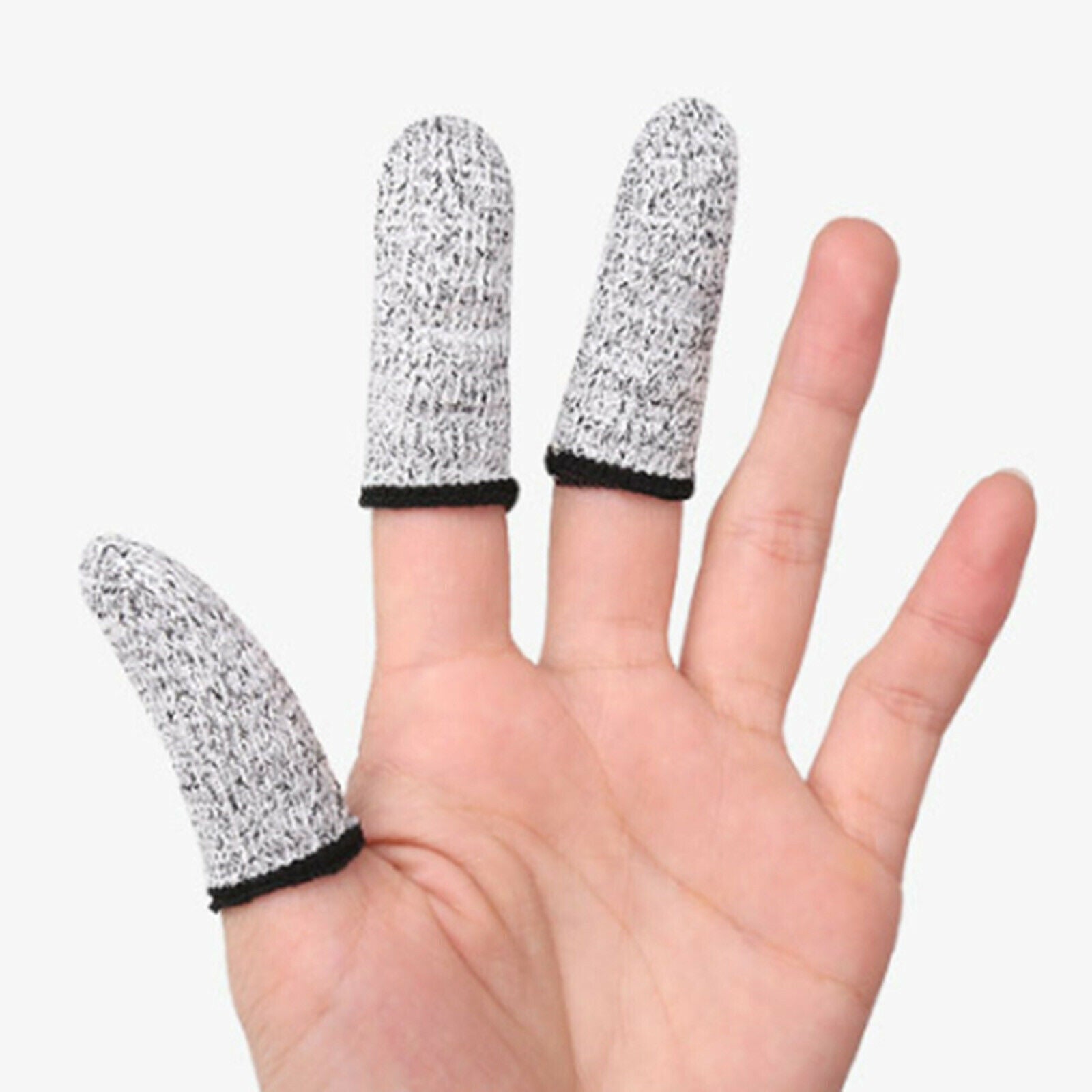 4 pairs Finger Cots Cut Resistant Glove Life Extender Fingertip Sleeves
