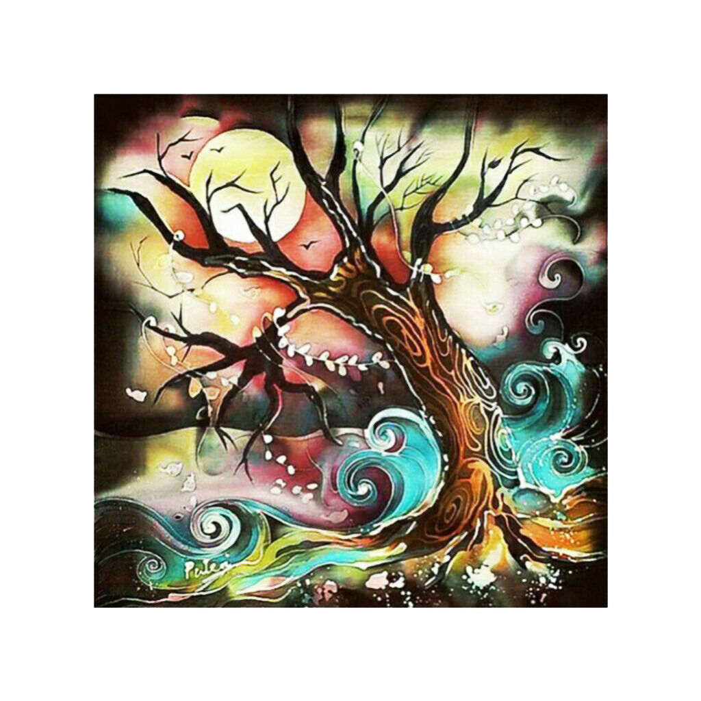 DIY Colouful Tree Pattern Diamond Mosaic Painting Embroidery Cross Crafts Stitch