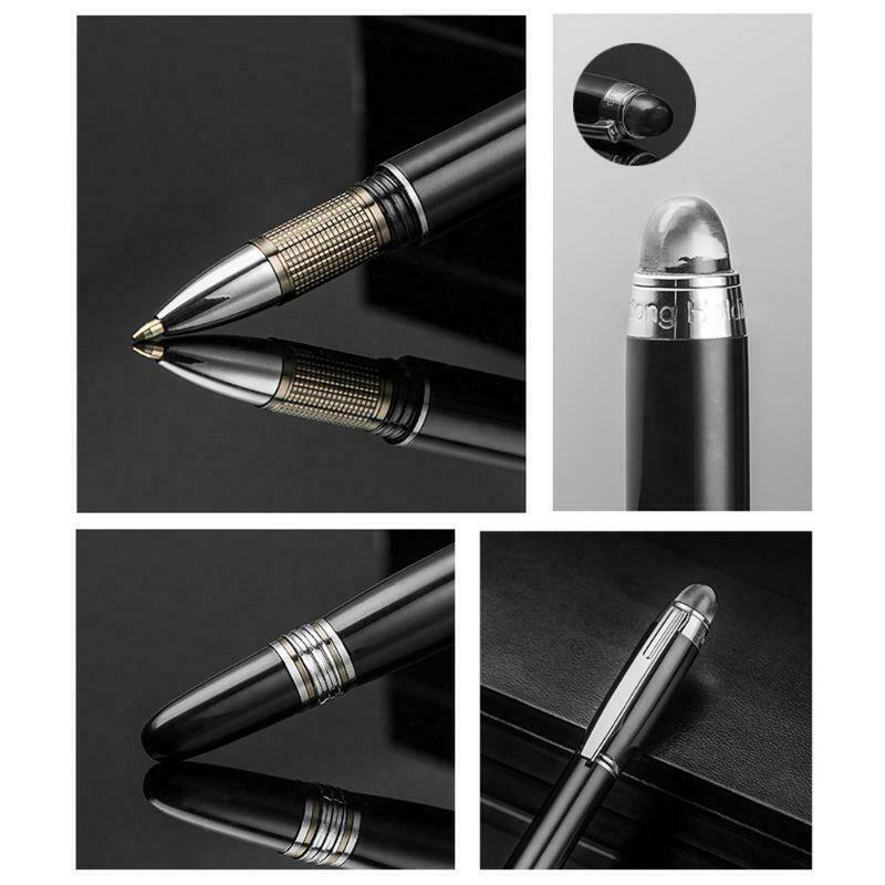 0.5mm Black Ink Metal Ballpoint Pen Crystal Head Signature Business Student Gift