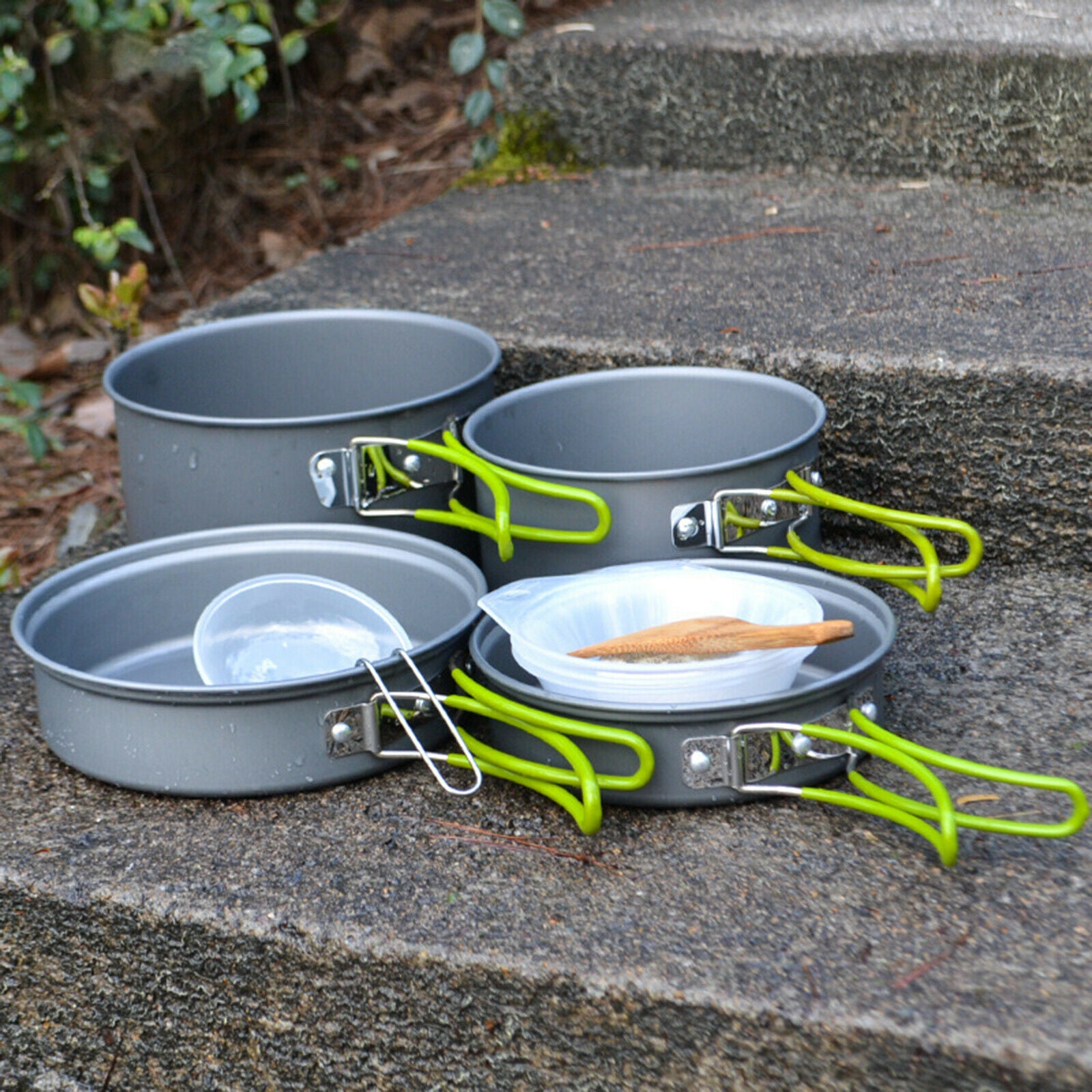 11in1 Camping Cookware Kit 2-3 Persons Aluminium Cooking Pot Cook Equipment