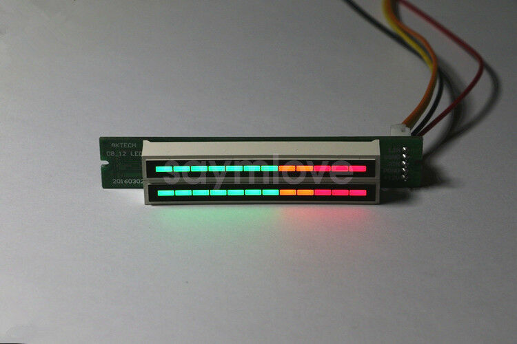 New Dual 12 LED Level Indicator VU Meter Music Sound Audio Display Analyzer