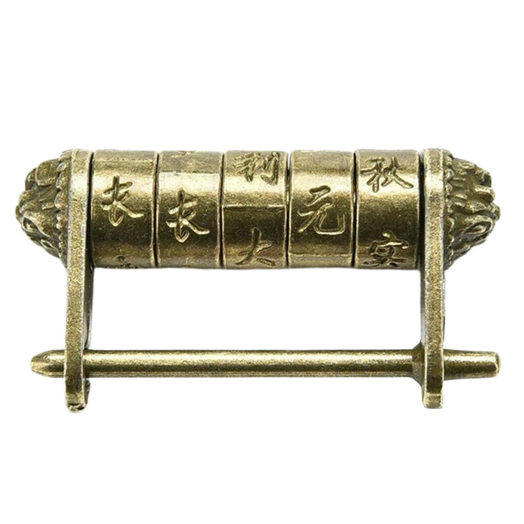 2pcs Retro Chinese Padlock Zinc Alloy Jewelry Box Lock Collection