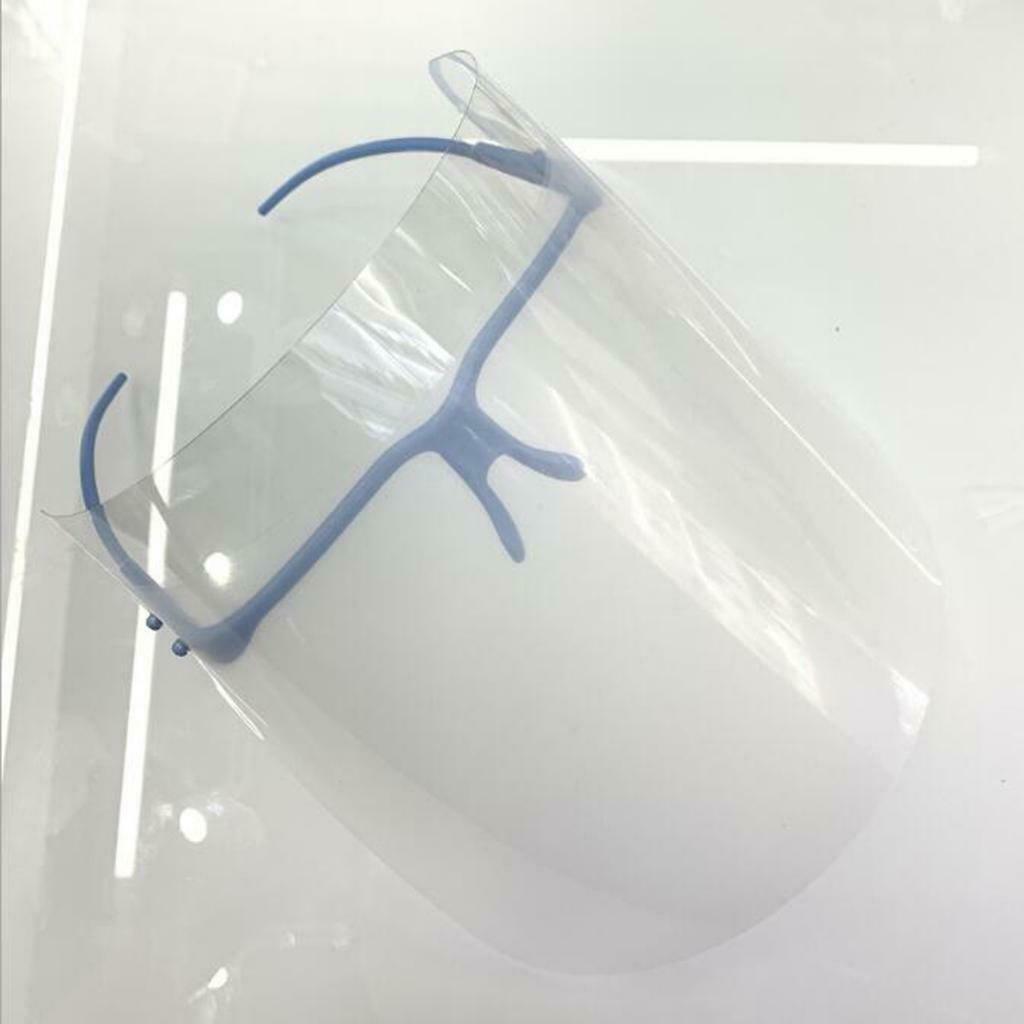 Full Face Shield Reusable FaceShield Outdoor Protection Blue Glasses Frame