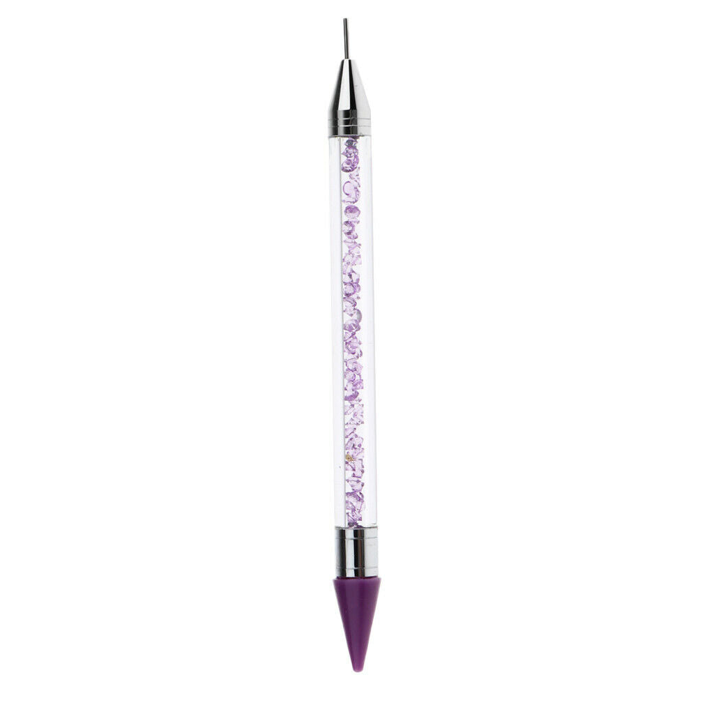 2x Nail Art Rhinestone Picker Adhesive Wax Tip Pencil Dotting Pen Applicator