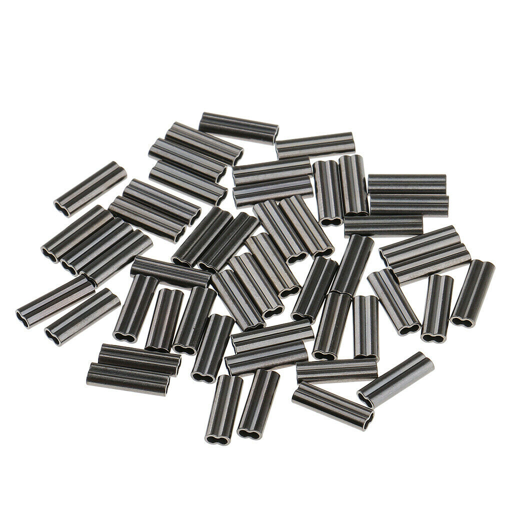 150 Pieces Pensanso Copper Double Crimped Bow Sleeves Crimp Rig Fishing