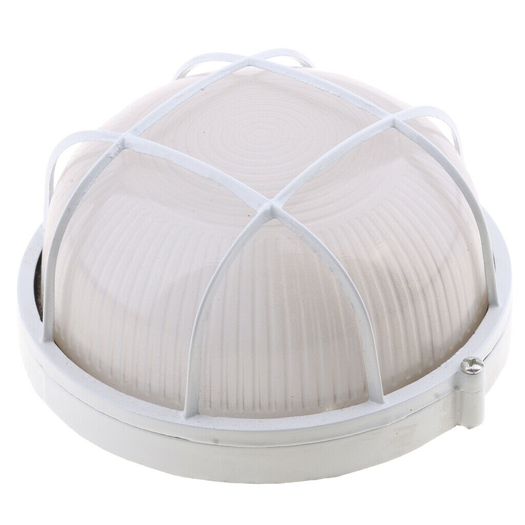 White Alloy Sauna Room Lights Cover Lampshade Guard Sauna Lampshade Round