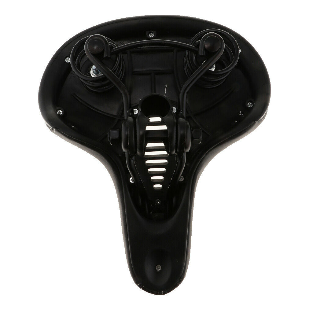 Extra Wide Comfy Cushioned Bike Seat Soft Padded Bicycle Gel Saddle Black