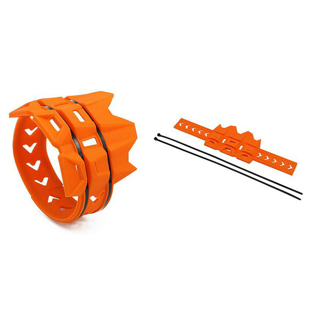 Universal Motorcycle Exhaust Muffler Pipe Protector Heat  Cover, Orange