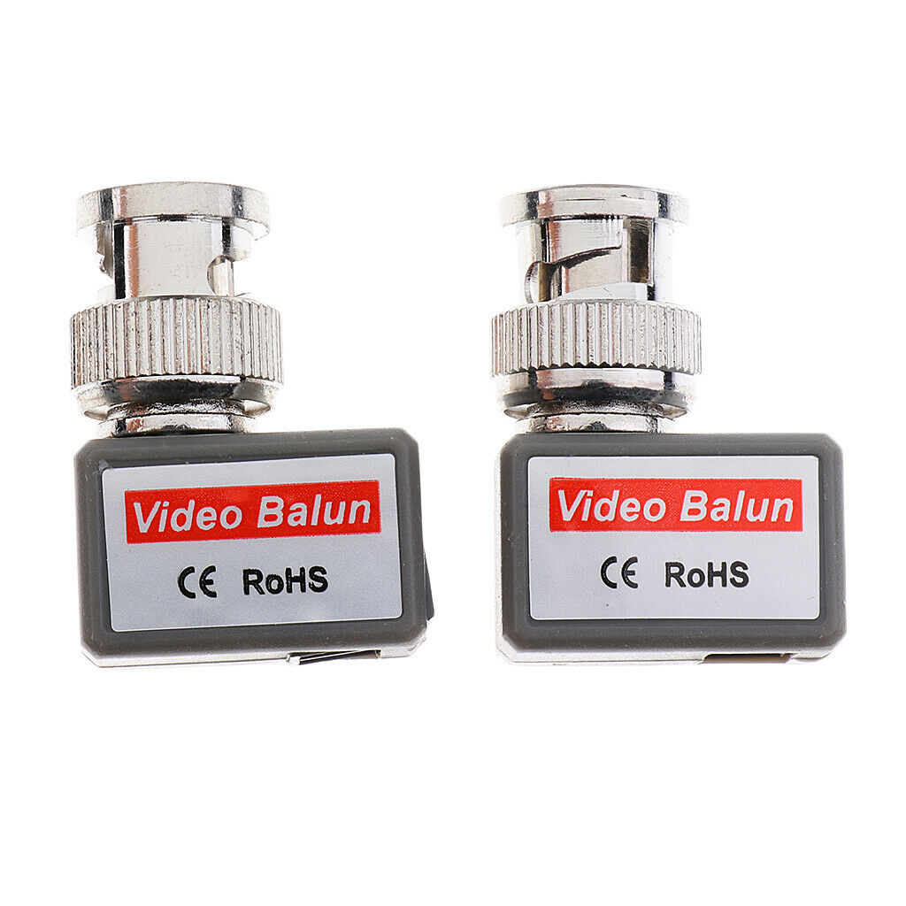 2Pcs 1CH Video Passive Balun for HD-CVI/AHD Camera Video Balun Adapter