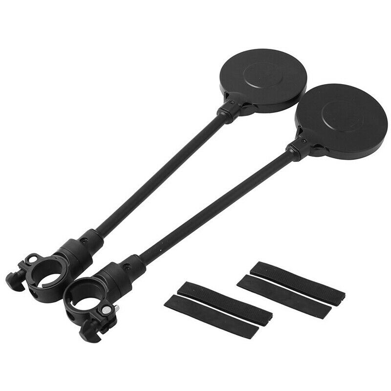 Pair Bike Rear View Mirror Road Mountain Bicycle 22mm-38 mm Handlebar Wide Angle