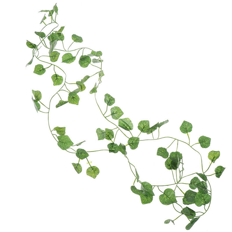 2.4m Artficial Vine Green Plants Leaf Hanging Decor Rattan Liana Wall Lea.l8