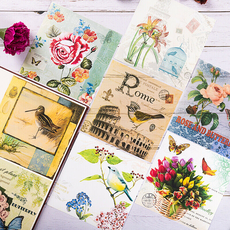 8pcs Bird Rose Vellum Paper for Scrapbooking Planner Card Making Journaling DIY