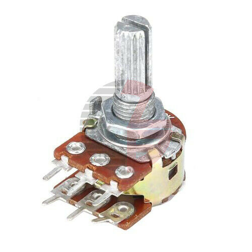5X B1K~B1M WH148 3Pin Potentiometer Ohm Linear Rotary Shaft 15/20mm B10K B100K