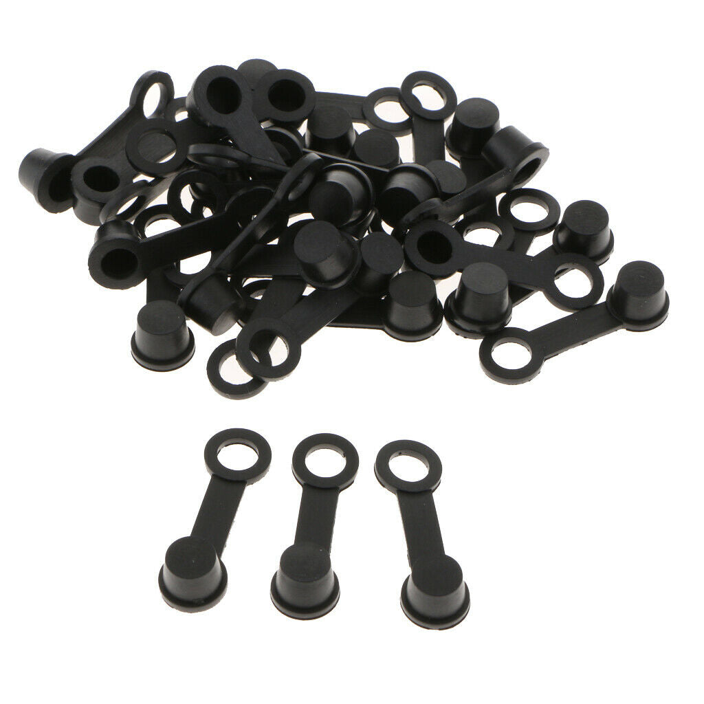 30 Pieces Brake Bleeder Valve Screw Caps Fitting Soft Rubber Black Dustproof