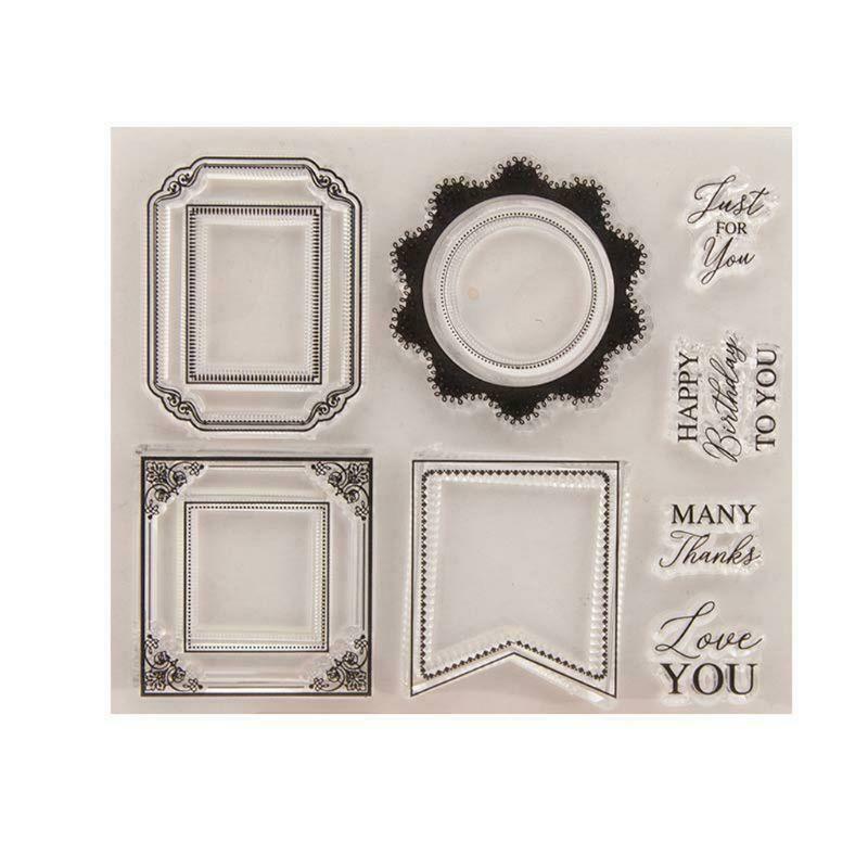 Cover Page Silicone Clear Stamp Cling Seal DIY Scrapbook Embossing Album Decor