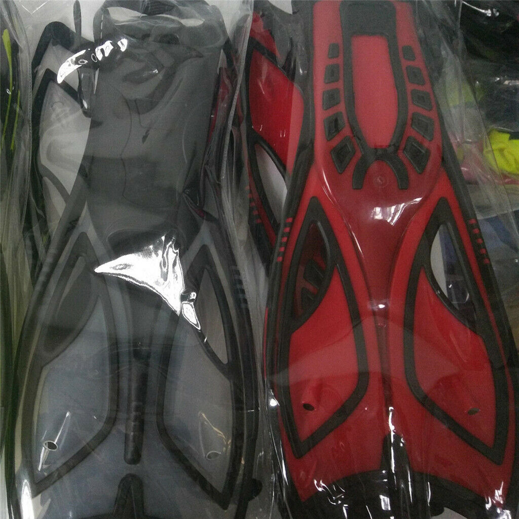Adjustable Adults Flippers Swimming Snorkeling Diving Training Fins Red M