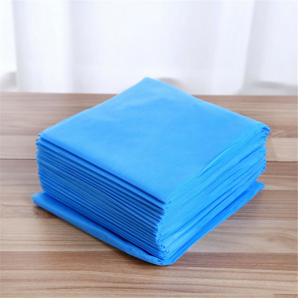 10PCS Disposable One-off Massage Table Cover Blue Bed Sheet Waterproof Oil-proof