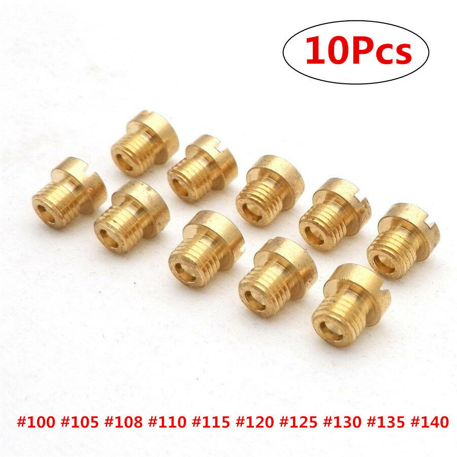 10Pcs M5x0.80 Carburetor Carb Main Jet for GY6 125cc-150cc 152QMI 157QMJ 10Sizes