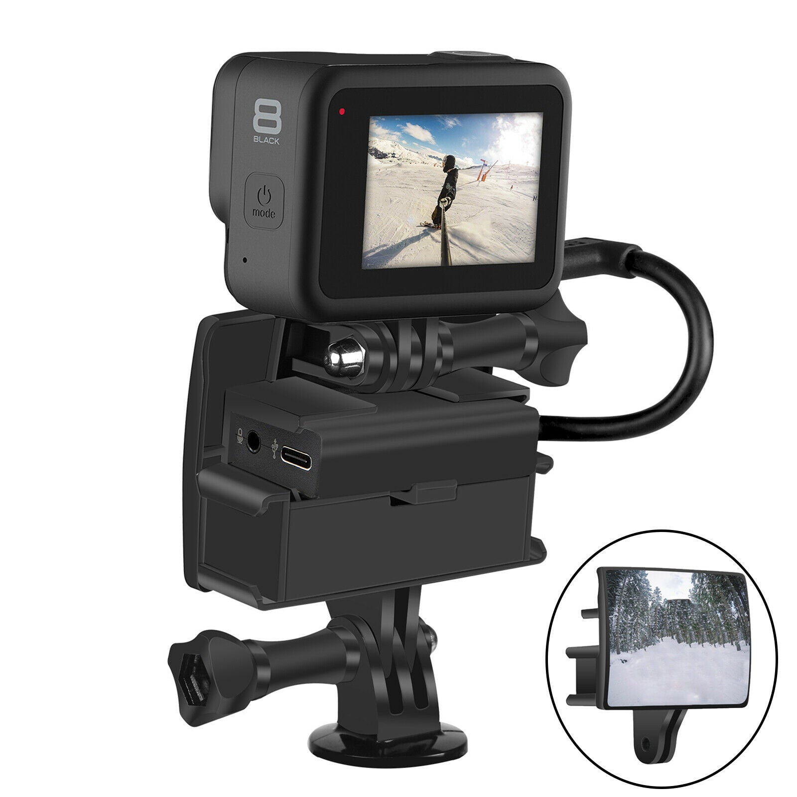 Vlog Selfie Flip Mirror Set for Gopro 9/8/7/6/5 Accessory Universal Compact
