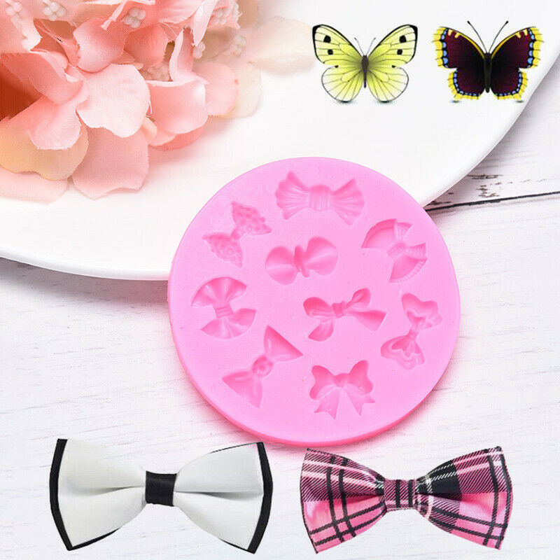 Bow Tie Chocolate Clay Candy Molds Fondant Cake Decorating Tools With Rib.l8