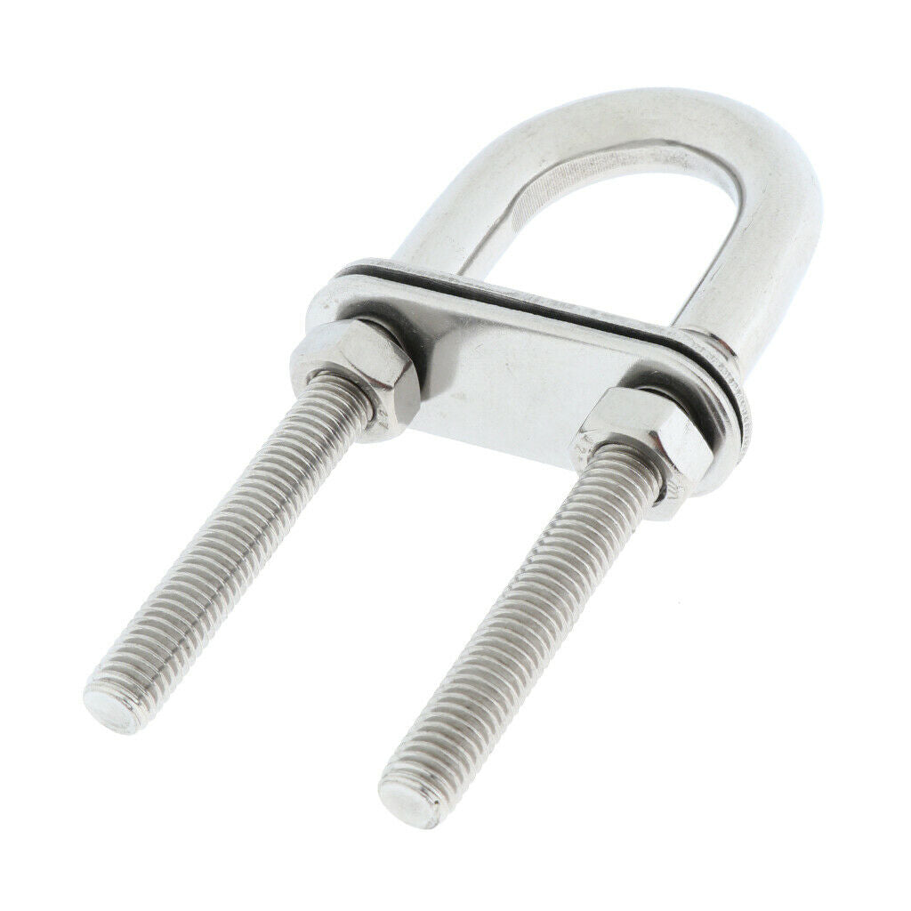 2xStainless Steel Boat Bow Stern Eye U-Bolt M8x10 Boat Special Design