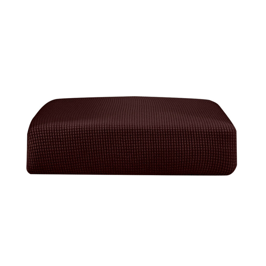 3Pieces Dark Brown _ S Elastic Sofa Futon Seat Bench Cushion Slip Cover Couch