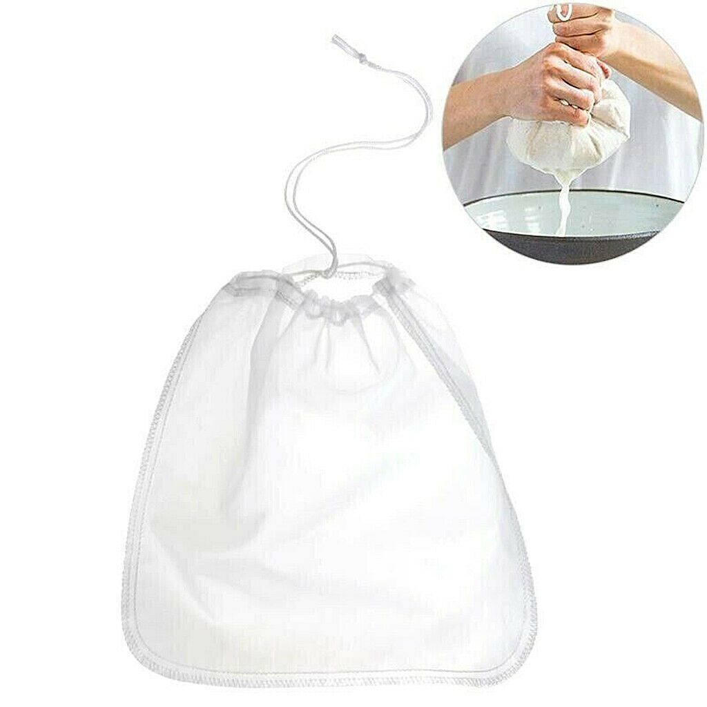 Nylon Nut Milk Bags Cheesecloth for Cheese Tea Herbs Milk Strainer 33x33cm