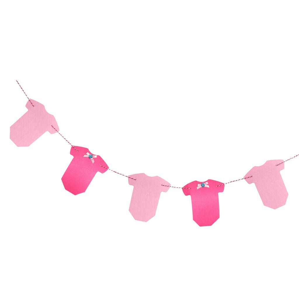 Clothes Banner Baby Shower Garland Birthday Party Home Hanging Decor 5 Flags