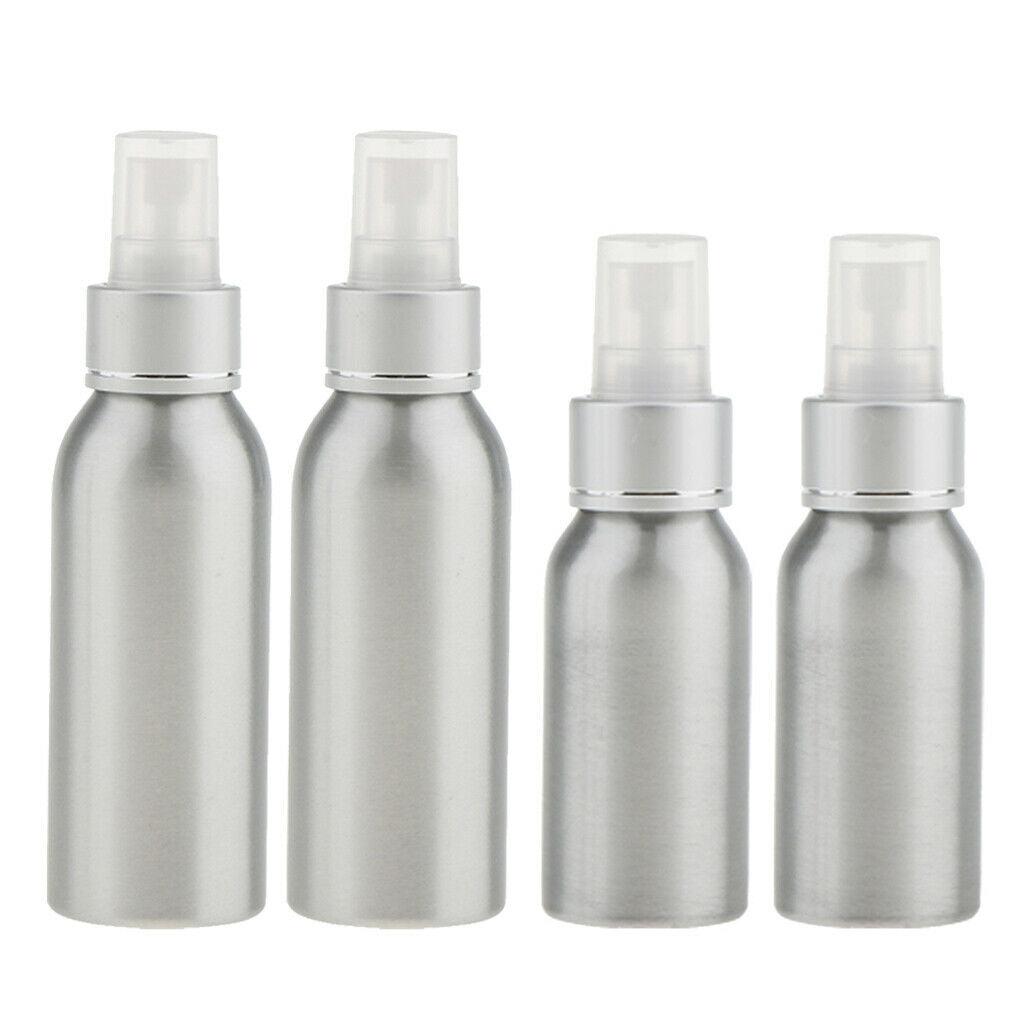 4Pcs 50/120ml Clear Empty Spray Bottle Travel Perfume Atomizer Fine Mist Sprayer