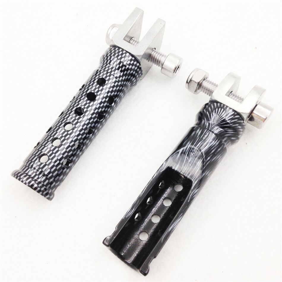 Billet Aluminum Racing Front Carbon Foot Pegs For 98-02 YAMAHA YZF R1 R6