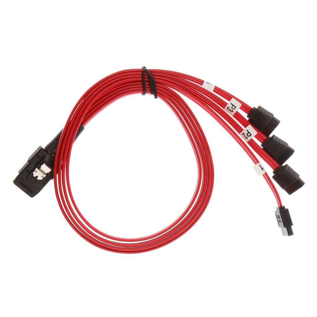 1m Mini SAS SFF-8087 Male to 4x SATA Ports Cable SFF8087 Connector Cable