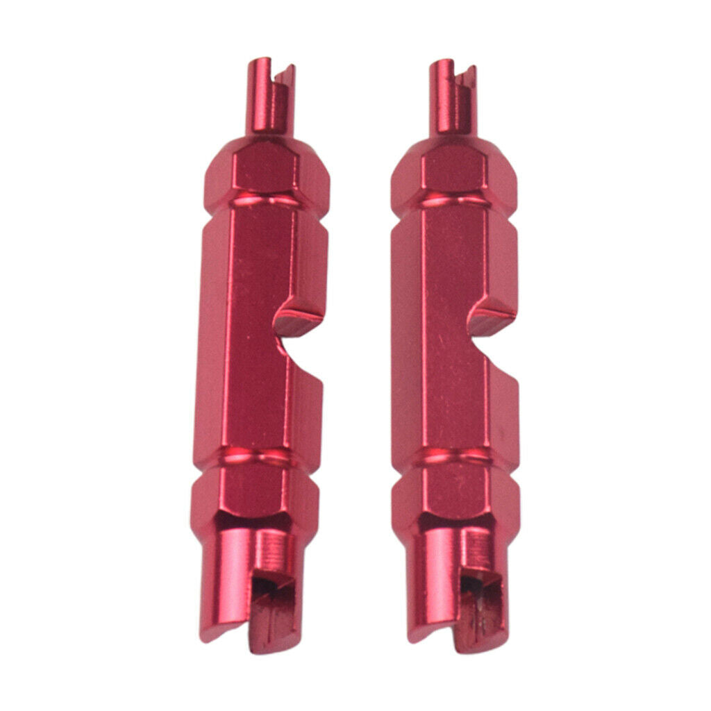 2 Aluminum Alloy Valve Core Removal Wrench MTB Bike Bicycle Accessories Red