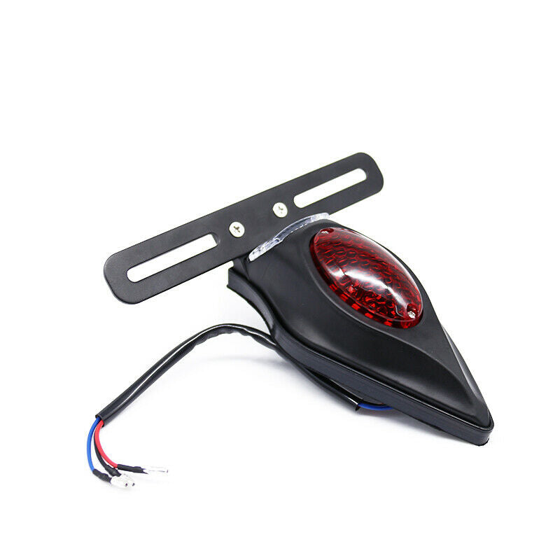 12V Refit Motorcycle Scooter Bikes LED Tail Brake Light License Plate Lamp Kit