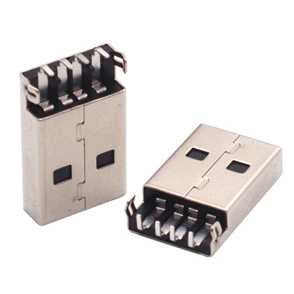 10Pcs A Type 4Pin USB 2.0 Male Plug SMT Connector For Data Transmission Charging
