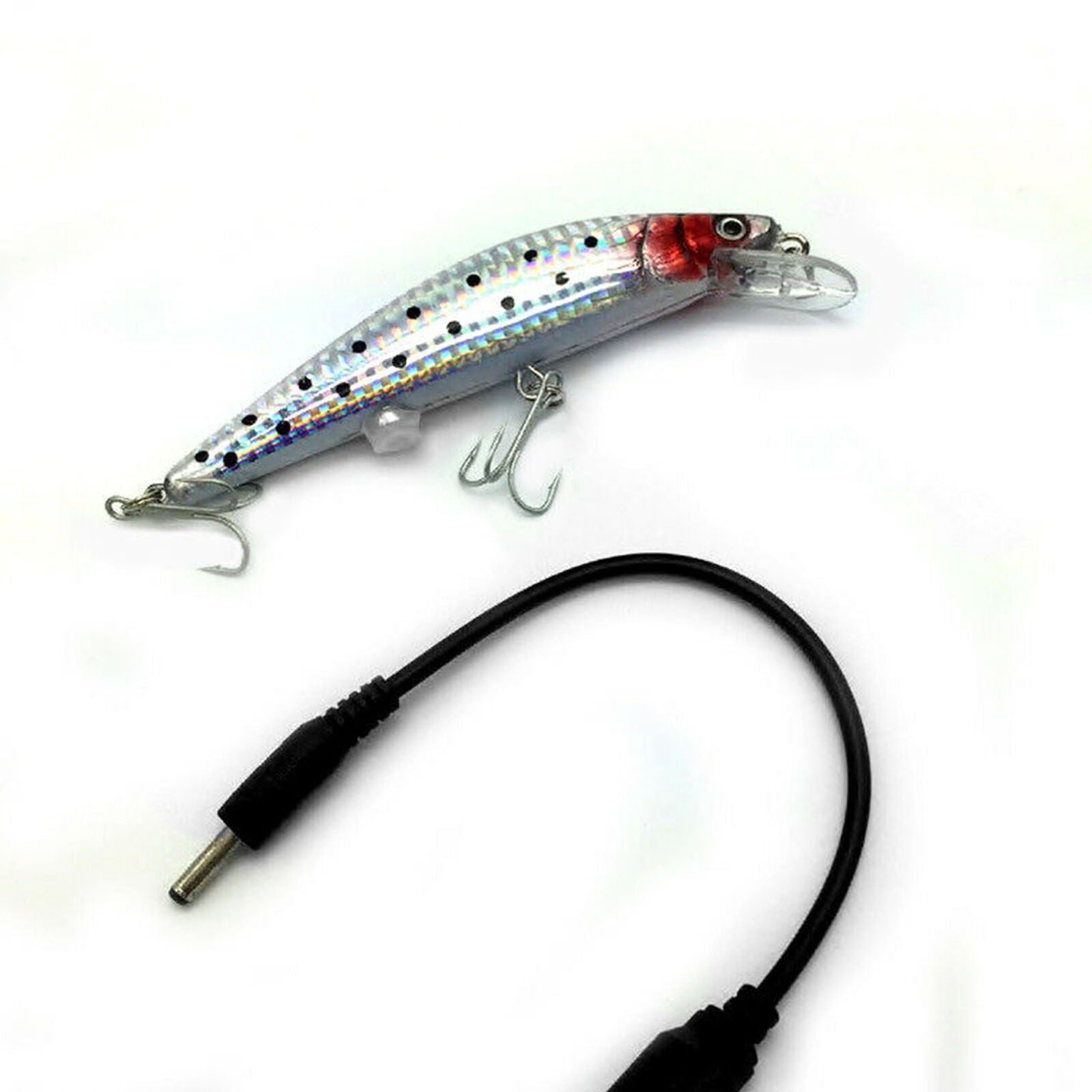 USB Fishing Lures LED Electric Vibrate Charging Fish Lure Bait Hook_Rechargeable