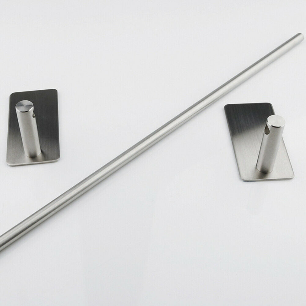 Stainless Steel Over Door Towel Hook Rack Kitchen Cabinet Storage Shelf Holder
