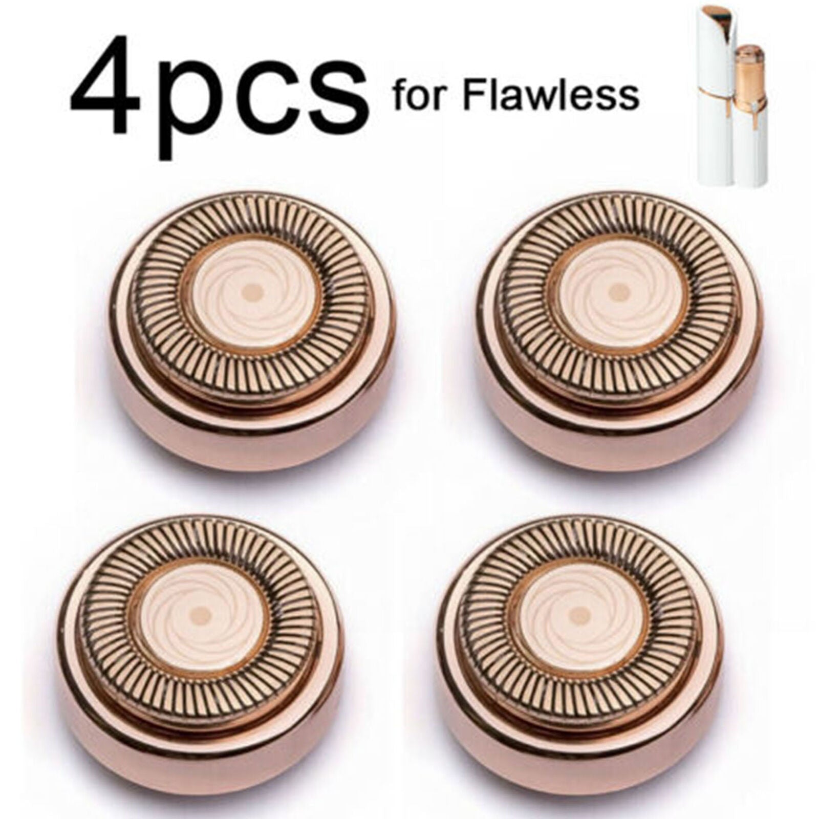 4pcs Replacement Hair Remover Heads Blade For Flawless Facial Cleaning