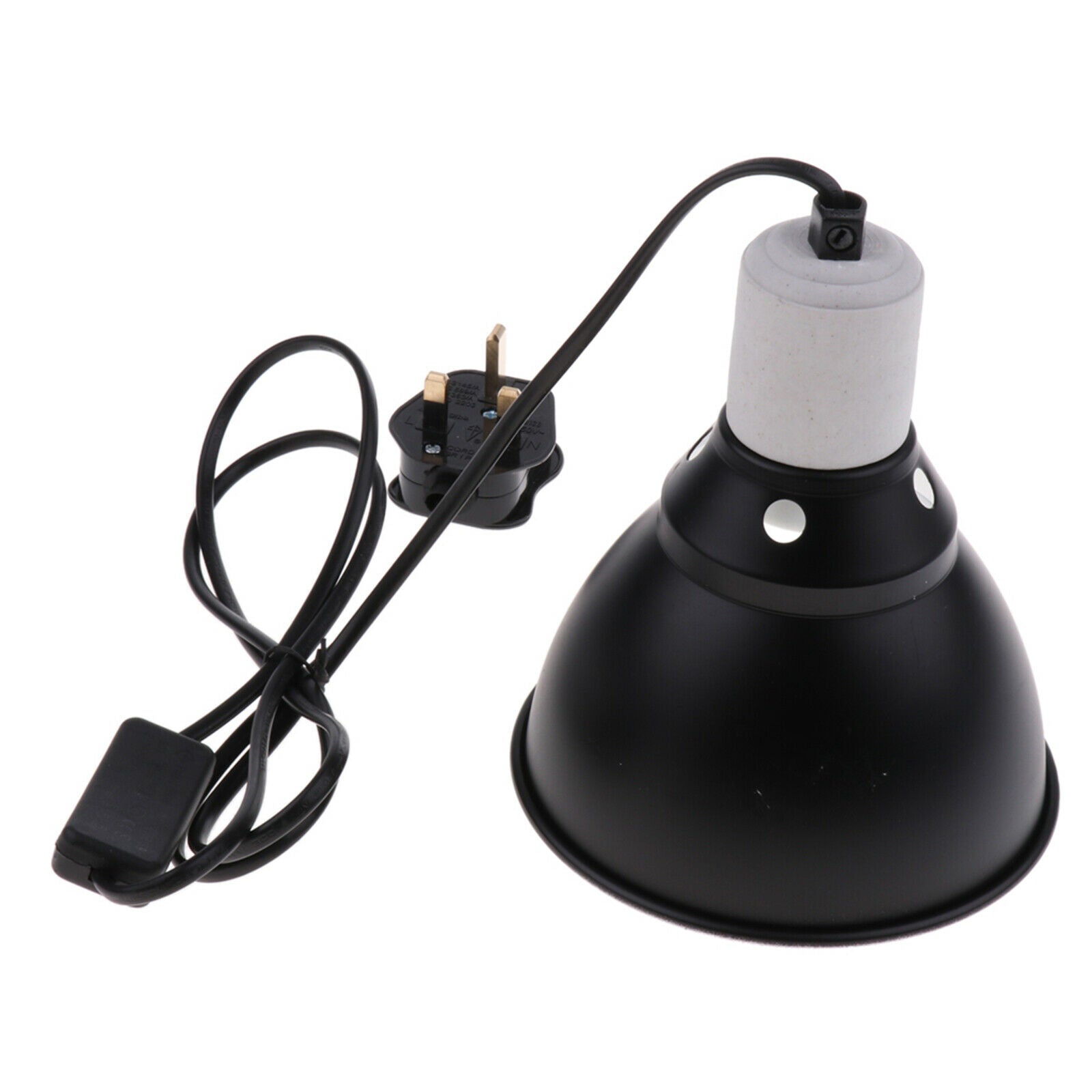 Metal Ceramic Heat Lamp Reflector UV UVB Light Holder Reptile Brooder E27