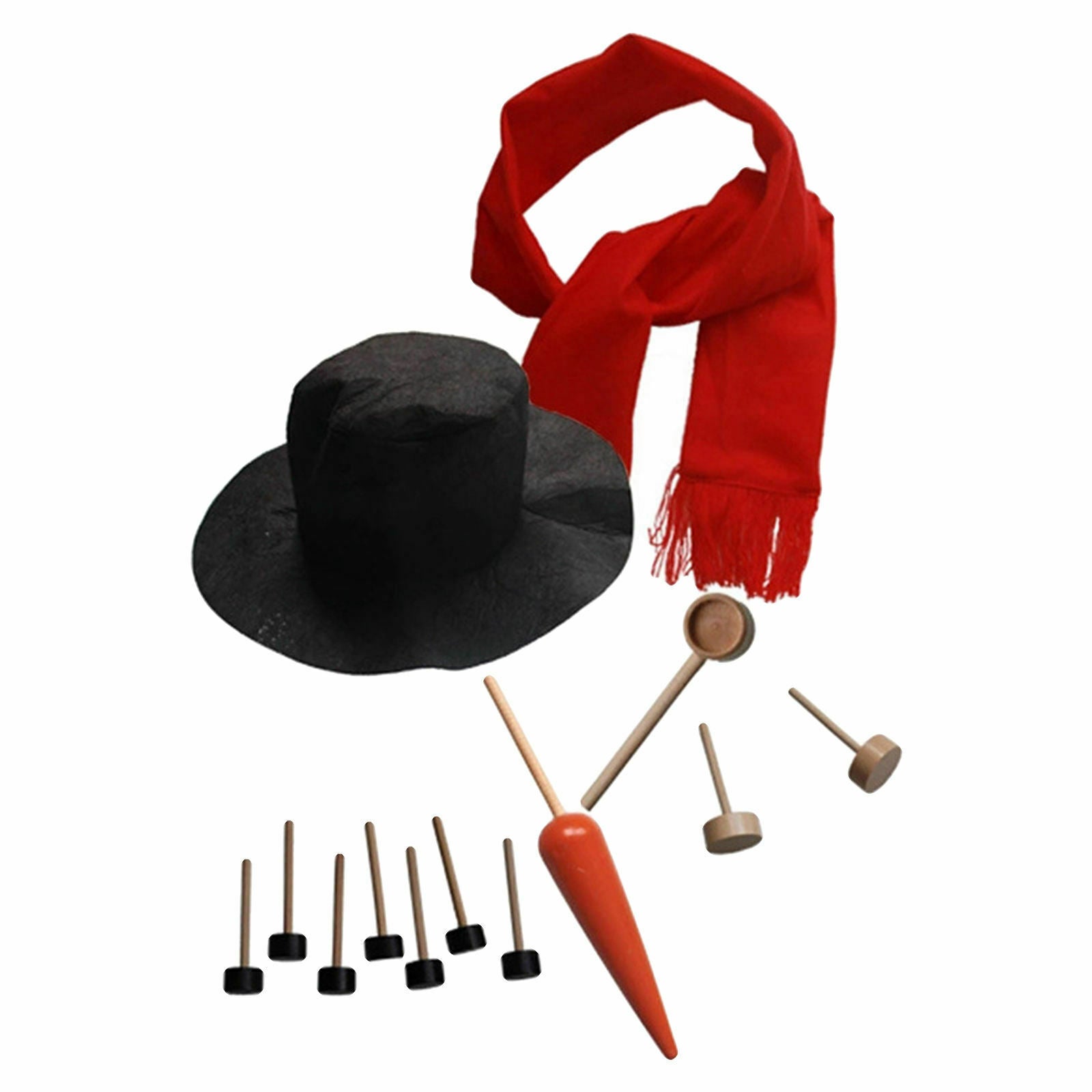 Snowman Kit Hat Scarf Eyes Hands Snowman Christmas Holiday Party