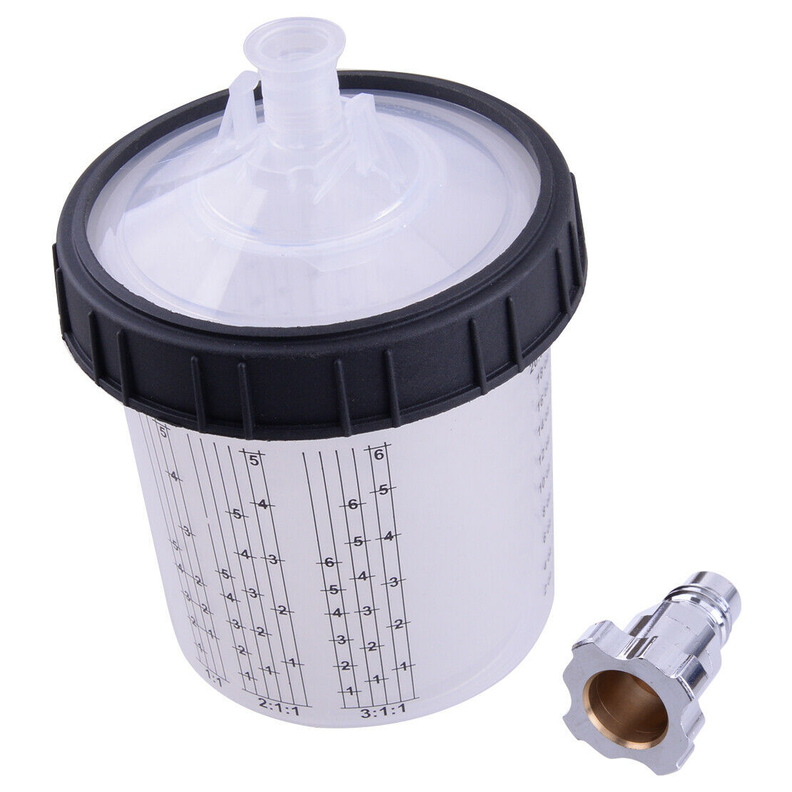 600ML Disposable Cup & M16x2mm External Thread Adapter For PPS Spray Gun New