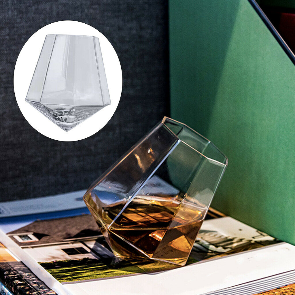 Fashioned Octagonal Glass Crystal Lustre Brandy Diamond Octagonal Glasses