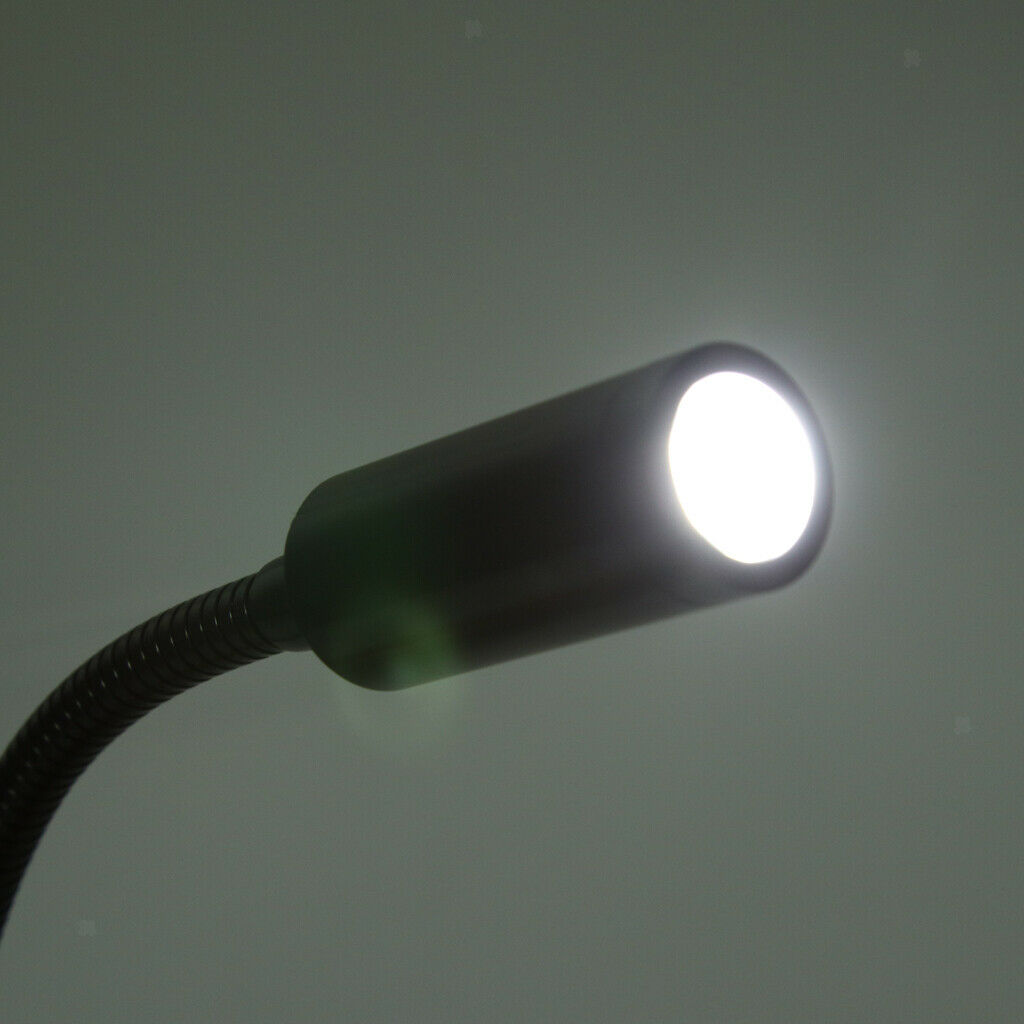 12V 2W Gooseneck LED Reading Lamp Chart/Map Light for Boat Marine Black