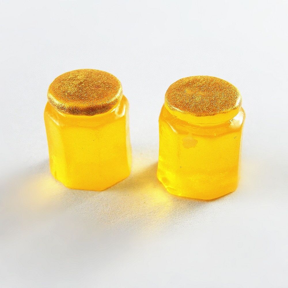 20 pcs Orange AB Plastic Mini Jar Pendant Jewelry Craft Findings 13x10x10mm