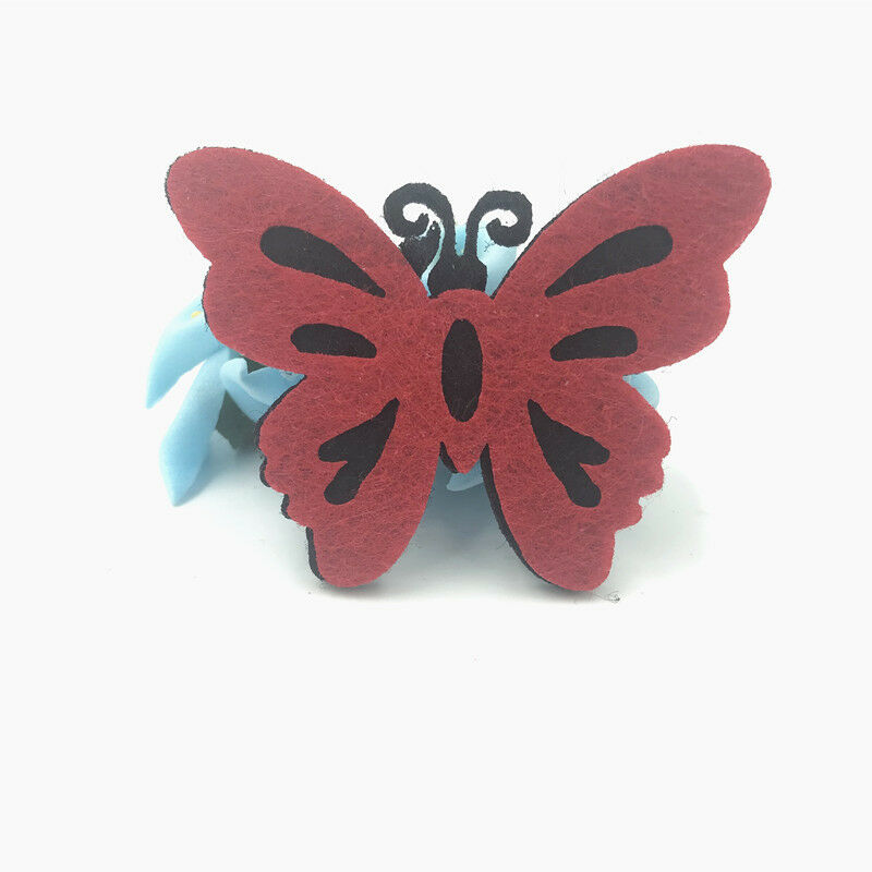 10pcs Red Thick Felt Butterfly Patches DIY crafts clothing Appliques decoration